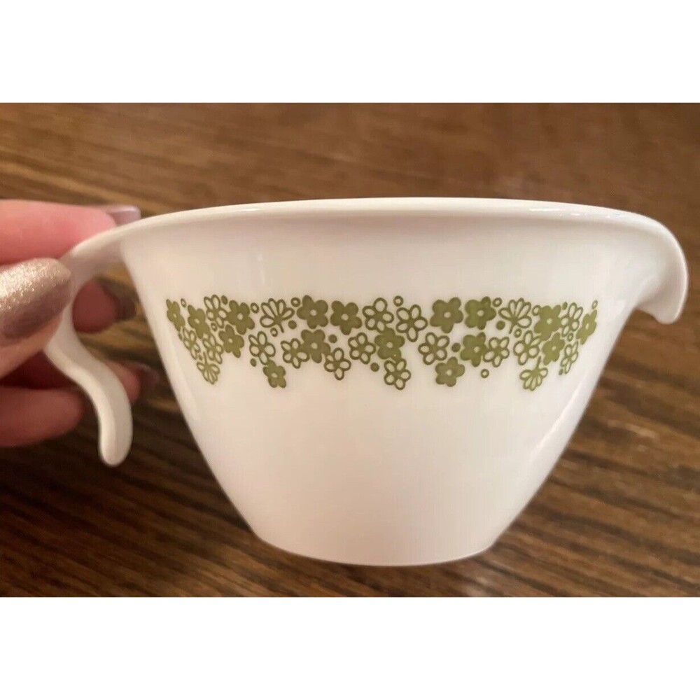 CORELLE CRAZY DAISY SPRING BLOSSOM CREAMER Hook Handle Gravy Spout Cup VTG